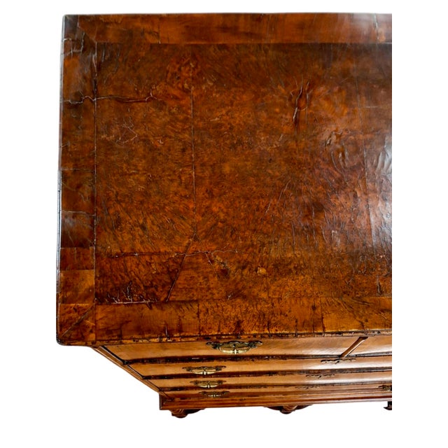 18th Century 18th-Century English Burr Walnut Chest-on-Stand For Sale - Image 5 of 17