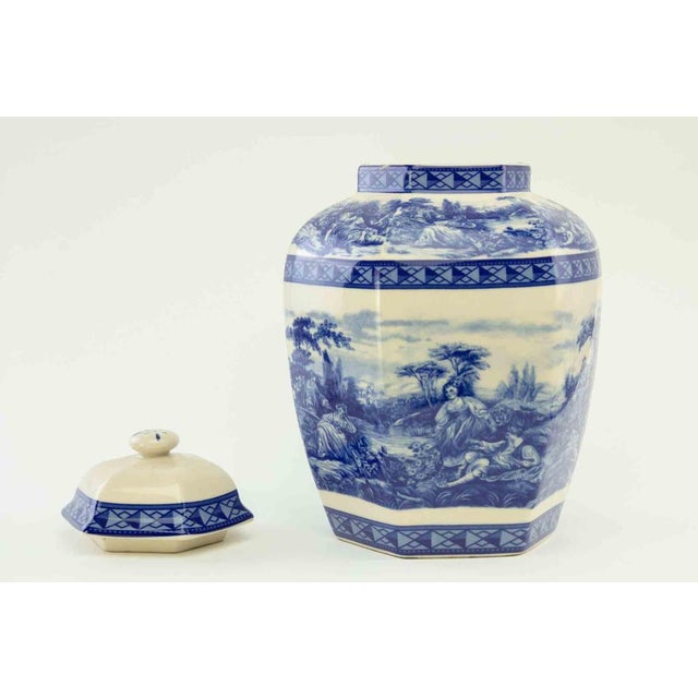 Ceramic Blue Decorative Vase, Early 20th Century For Sale - Image 3 of 6