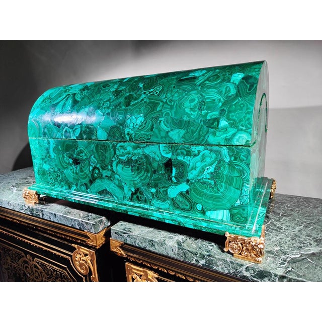 Large 20th Century Malachite Box, 1950s For Sale - Image 17 of 18