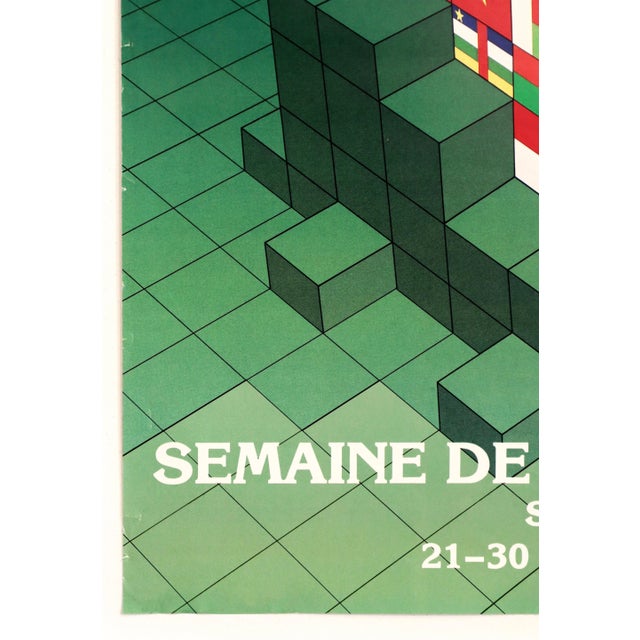 1990s 1990 Swedish Poster - Francophonie: Semaine De La Francophonie, Stockholm, 21-30 Septembre 1990 For Sale - Image 5 of 6