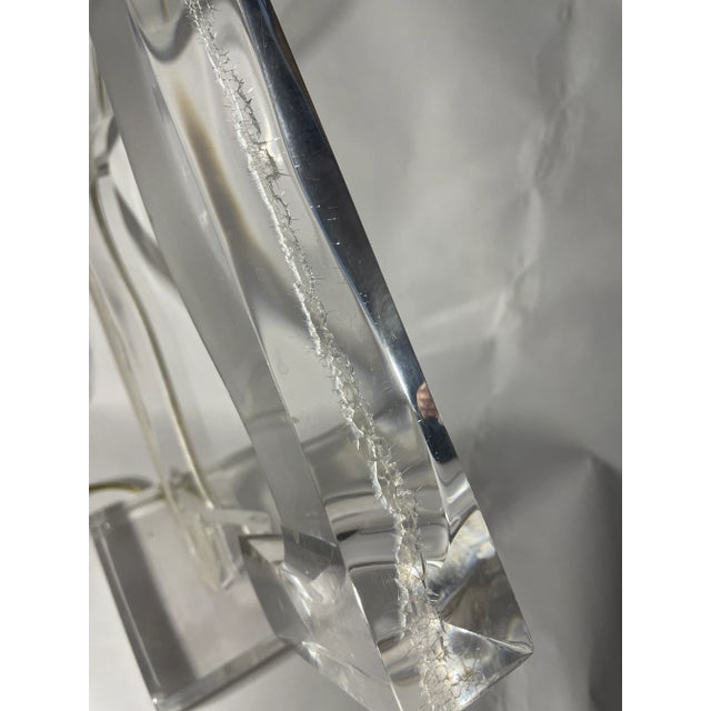 1970s Van Teal Abstract Signed Mid-Century Modern Lucite Lamp For Sale In New York - Image 6 of 8