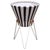 Scandinavian Tripod Planter Ceramic Black & White Stripes, Sweden, 1960s For Sale - Image 10 of 10