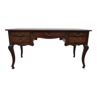 Baker Furniture French Burlwood Writing Desk For Sale