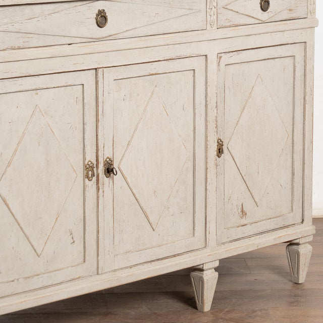 19th Century Swedish Gray Gustavian Sideboard Buffet For Sale - Image 12 of 13
