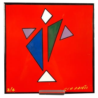 Limited Series Majolica Arlecchino Tile by Gio Ponti, 1950s For Sale