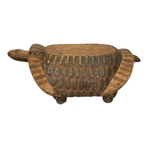 Vintage Burkina Faso Turtle Seat Bench