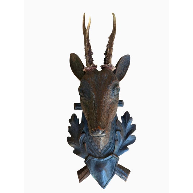 Cabin Black Forest Deer Head For Sale - Image 3 of 6