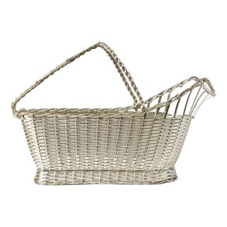 Silver-Plated Wine Basket from Christofle, 1970s For Sale