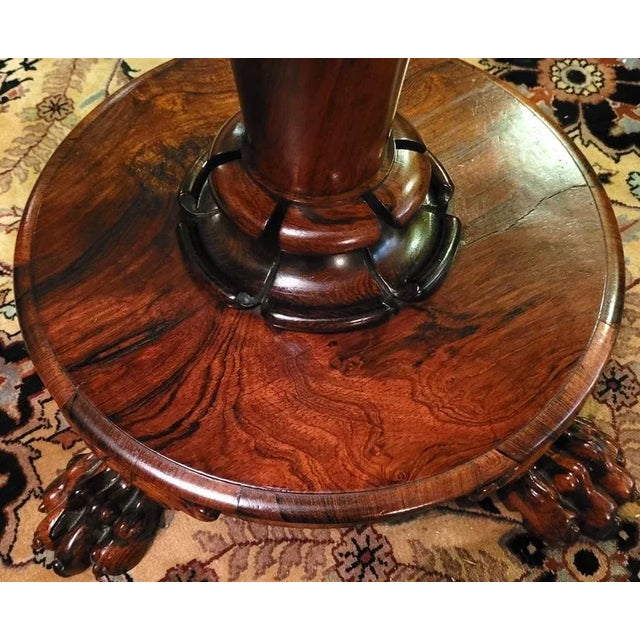 Early 19c Regency Fold Over Side Table With Lions Paw Feet in the Manner of Gillows For Sale - Image 10 of 12