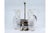 Silver Cruet with Silver Structure Cut Into the Shape of Nave with Two Cut Glass Cruets on Four Raised Feet and Silver Lid Support For Sale - Image 8 of 11