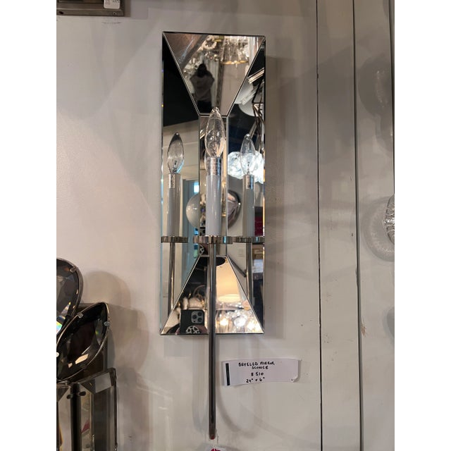 Mid-Century Modern Visual Comfort Cotswold Large Mirrored Sconce For Sale - Image 3 of 5