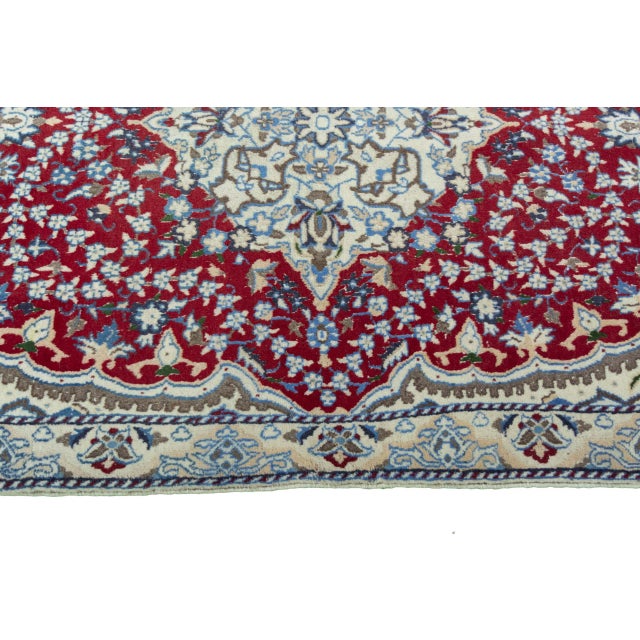 Cream Hand-Knotted Oriental Rug For Sale - Image 8 of 12