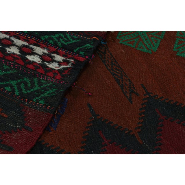 Textile Vintage Afghan Tribal Kilim in Rust Tones With Geometric Patterns, From Rug & Kilim For Sale - Image 7 of 7