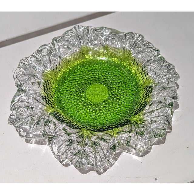 1970s Humppila Pressed Glass Dish Designed by Pertti Santalahti. For Sale - Image 4 of 4