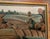Mid-Century Modernist Oil Pastel Landscape Painting, Signed Bower For Sale - Image 4 of 16