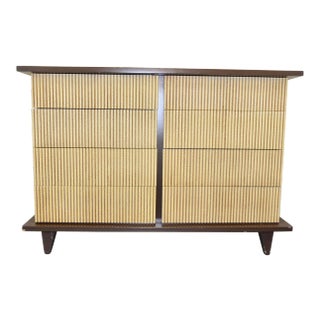 Mid-Century Modern American of Martinsville Eight Drawer Bamboo Dresser For Sale