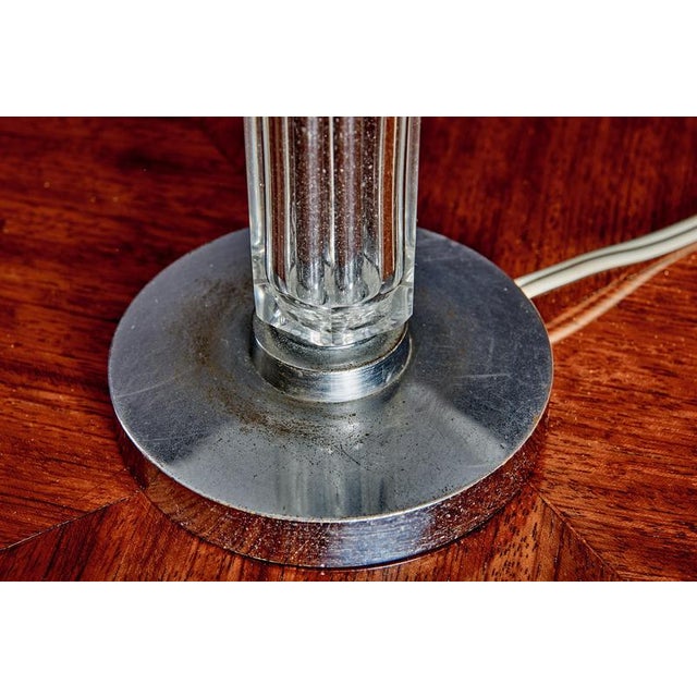 Metal Art Deco Table Lamp by G. Humbert, France, 1930s For Sale - Image 7 of 13
