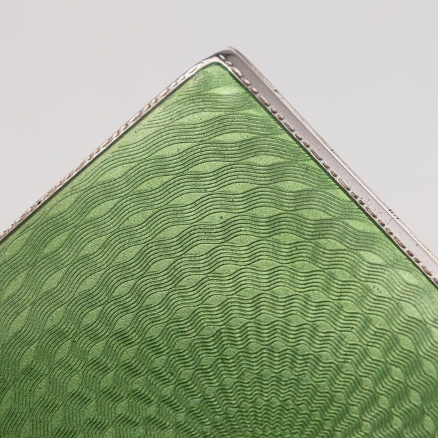 20th Century Art Deco Silver & Guilloche Enamel Cigarette Case, 1929 For Sale - Image 16 of 18