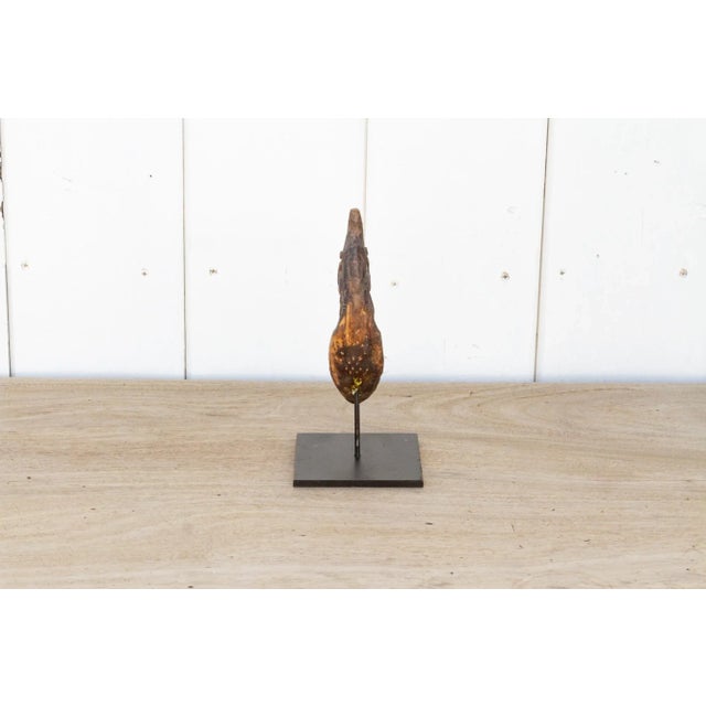 19th Century Petite Carved Wood Turmeric Grinder For Sale - Image 5 of 6