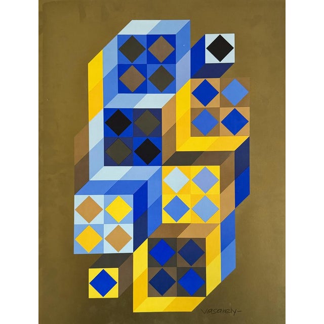 Victor Vasarely, Geometric Composition, 1984, Serigraph For Sale - Image 5 of 5