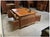 Wood Vintage Double-Sided Desk, 1930 For Sale - Image 7 of 8