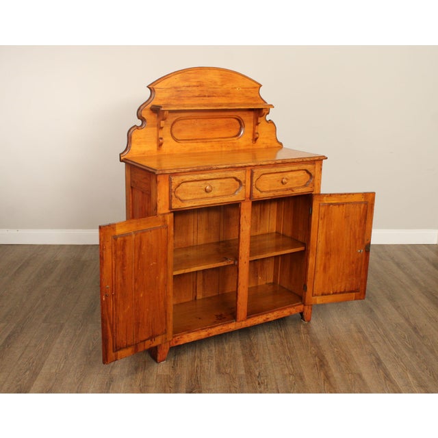 Farmhouse Antique Pine Jelly Cupboard Cabinet For Sale - Image 3 of 18