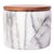 Artifacts Trading Company Storage Canister with Sealed Wood Top in White, Small For Sale