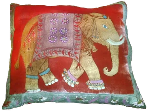 Elephant Silk Velvet Pillow Cover
