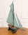Aqua Carved Wooden Gaff Cutter Pond Yacht with original paint. England, circa 1940. For Sale - Image 8 of 11
