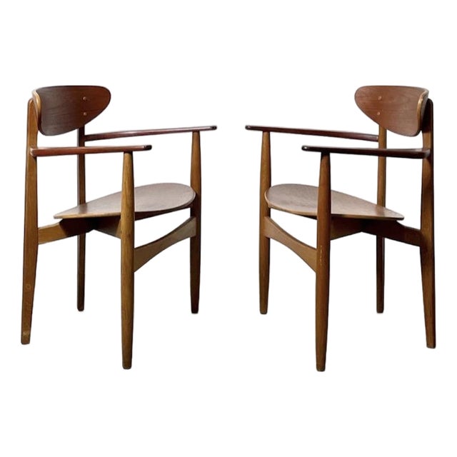 Rare Pair of Arne Hovmand-Olsen Armchairs Circa 1950s For Sale