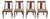 Set of 4 Ethan Allen Medallion Cherry Dining Chairs For Sale