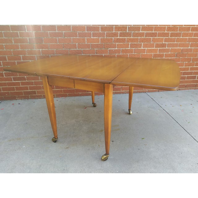 Vintage Mid Century Willett Drop Leaf Dining Table For Sale - Image 13 of 13
