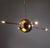 Chandelier in Copper Brass and Colored Glass 4 Copper Cones, in Very Good conditions. Designed 1920 to 1949 Up to 250V...