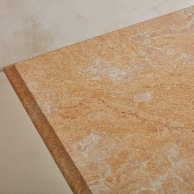 Metal French Iron and Marble Dining or Occasional Table, France 1960s For Sale - Image 7 of 10