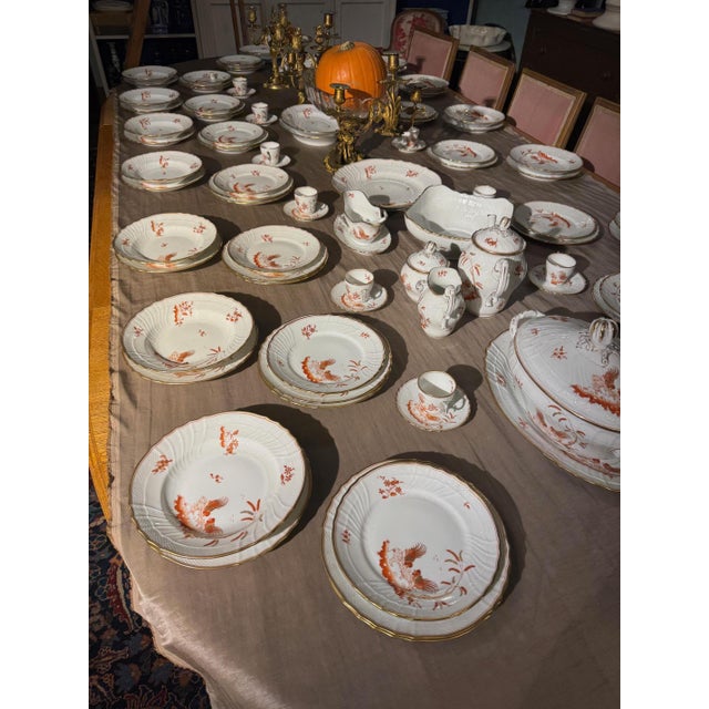 Vintage Galli Rossi Roosters Porcelain Dinner Service by Richard Ginori, 1960s, Set of 86 For Sale - Image 12 of 16