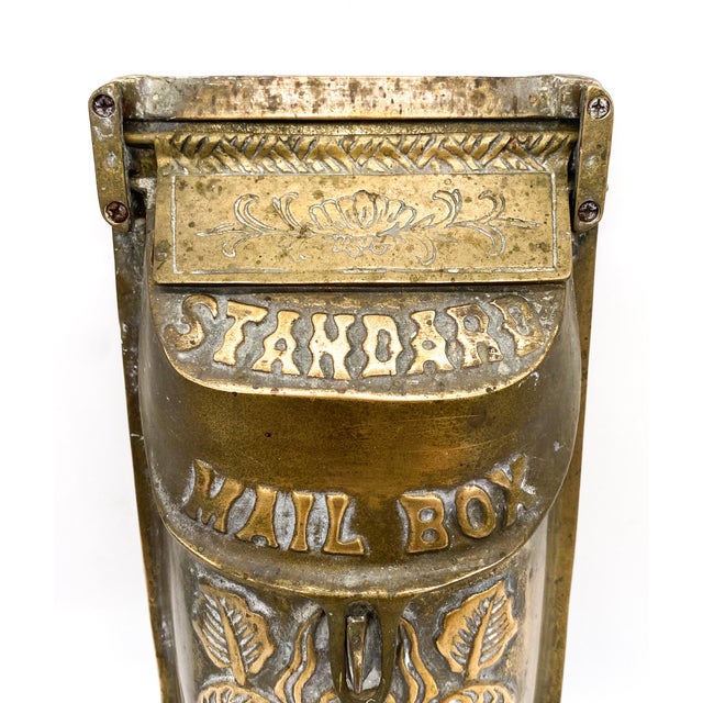 20th Century Art Nouveau Brass Mail Box Letter Holder Chairish