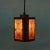 Vintage Glass & Teak Hanging Lamp, 1960s For Sale - Image 5 of 8