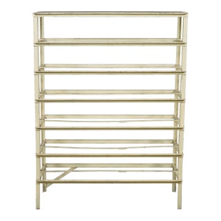 Vintage European Industrial Steel Shelf Unit For Sale