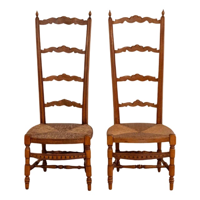 Pair of 19th Century French Provençal Nurse’s Chairs in Beechwood For Sale