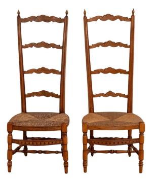 Pair of 19th Century French Provençal Nurse’s Chairs in Beechwood