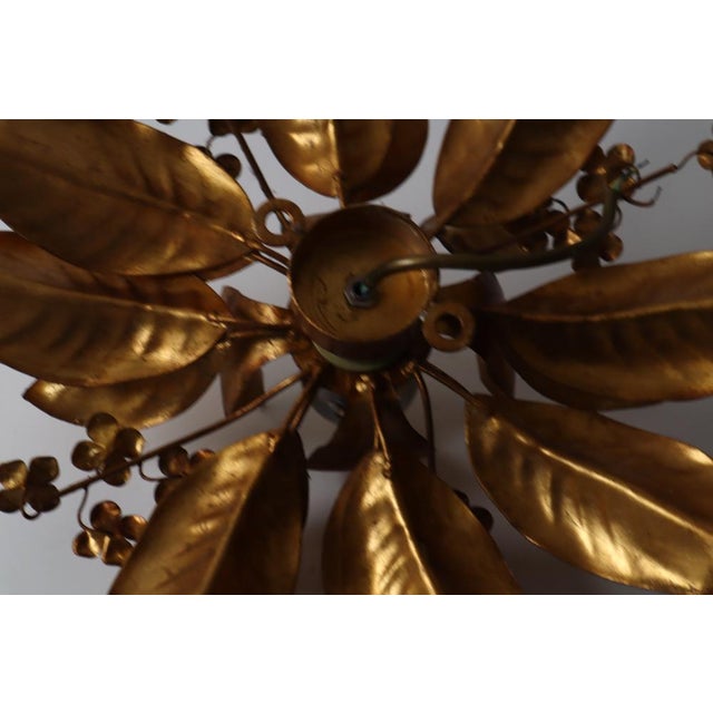 Gold Bell Flower Wall Lamp attributed to Hans Kögl, 1970s For Sale - Image 11 of 12