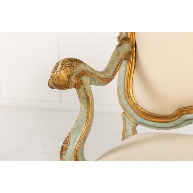 Set of Antique Italian Painted Chairs, 1700s For Sale - Image 4 of 14