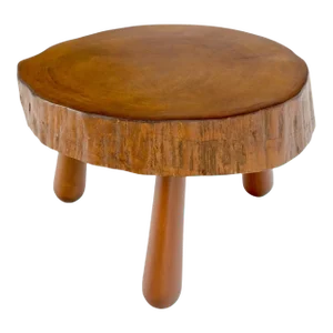 Baseball Bat Legs Heavy Stomp Live Edge Top Side End Coffee Occasional Table
