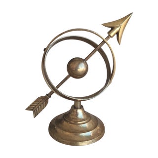 Vintage Decorative Brass Sundial For Sale