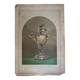 The Perseus & Andromeda Cup – Hand-Colored Victorian Decorative Arts Plate For Sale