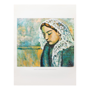 1950s After Pablo Picasso "Woman in White Mantilla", First Edition Swiss Full-Color Print