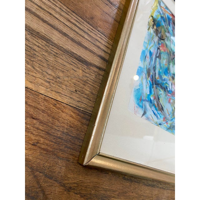 2020s Original Framed Abstract Expressionist Watercolor on Paper by Francisco Peña For Sale - Image 5 of 8