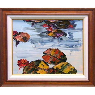 Maya Eventov Untitled Original Acrylic Canvas H.Signed Custom Frame For Sale