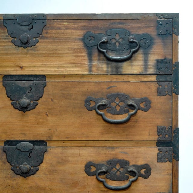 Japanese Tansu Chest of Drawers, 1870 For Sale - Image 9 of 15