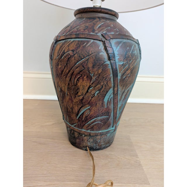1990s Postmodern Ceramic Lamp Brutalist Style by Elite Lighting For Sale In Raleigh - Image 6 of 13